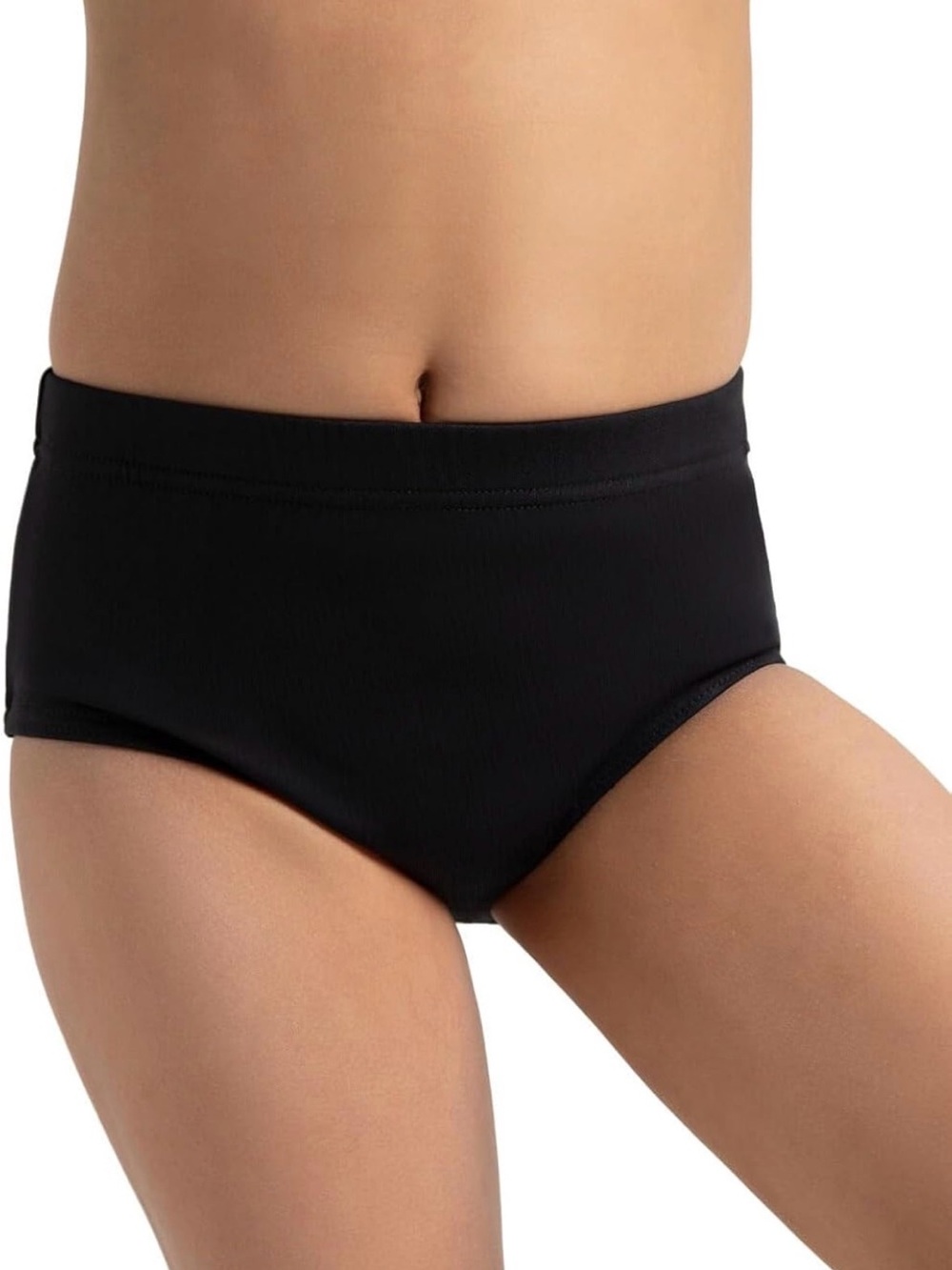 NWT Capezio Big Girls' Brief-Black-Size Medium
